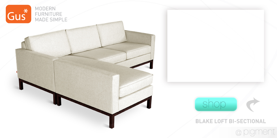 The Blake Loft Bi-Sectional by Gus* Modern Furniture 