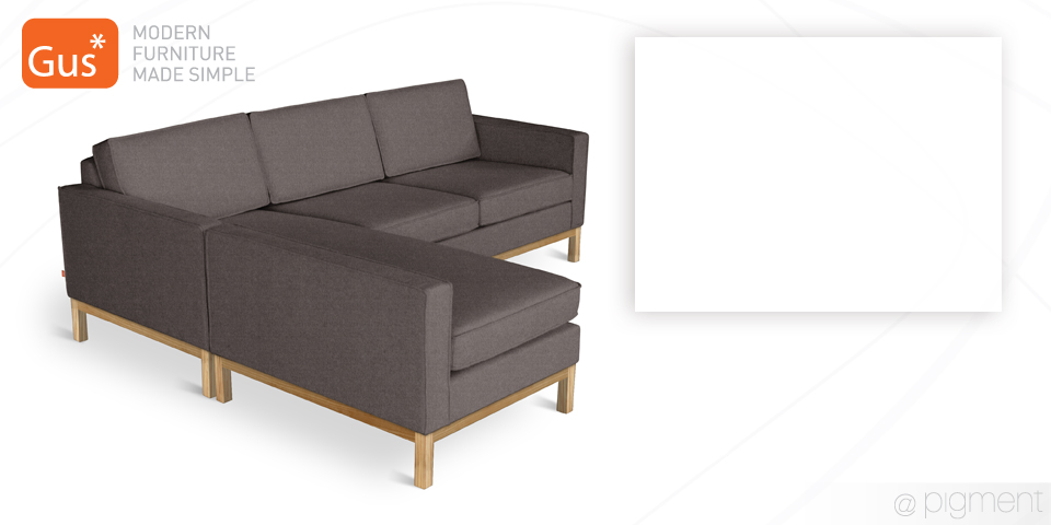 The Blake Loft Bi-Sectional by Gus* Modern Furniture 